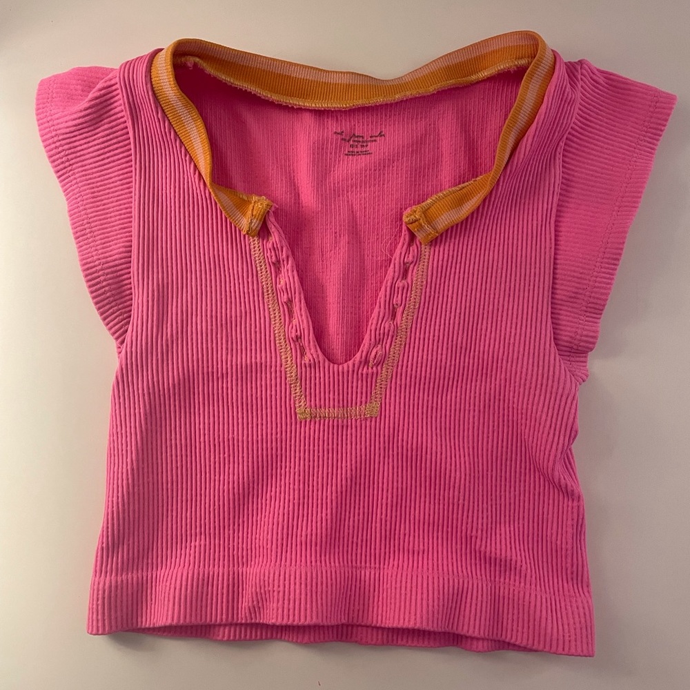 URBAN OUTFITTERS OUT FROM UNDER GO FOR GOLD TOP PINK AND ORANGE (XS/S) RARE